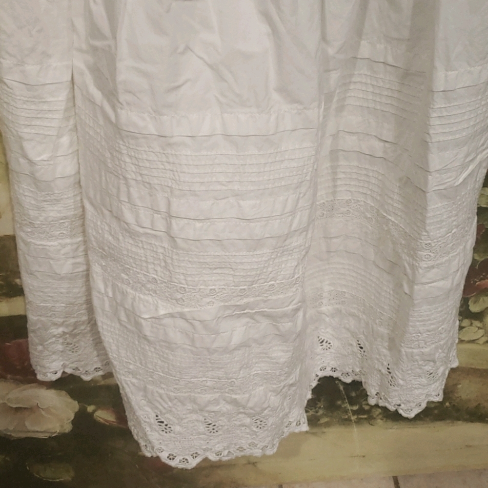 allsaints spitalfields white cotton eyelet sundress size 6 - Picture 4 of 7